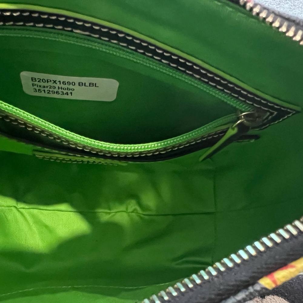 Dooney & Bourke Disney Pixar Hobo Black and Green purse EUC - Picture 10 of 16